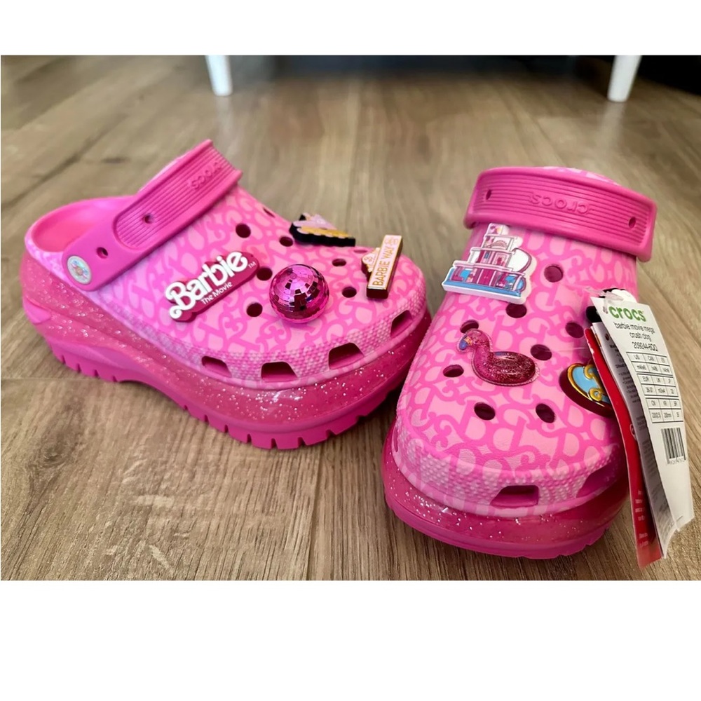 MegaCrush Barbie crocs limited edition size 6 Women